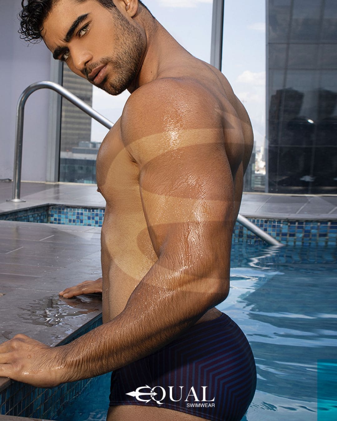 Equal Swimwear Brief Lines Vino Tinto