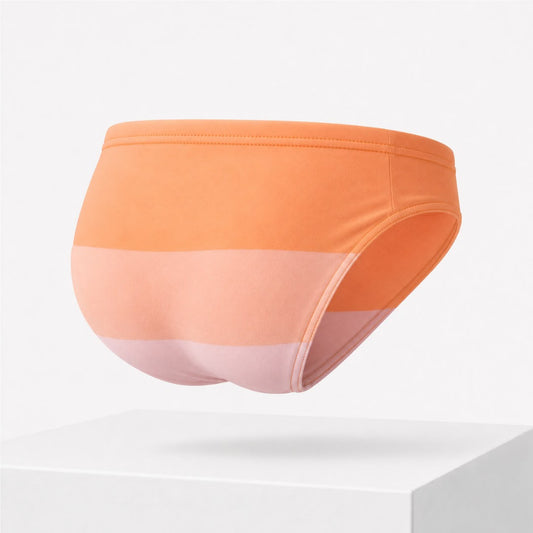 Bikini Tricolor Amarillo para hombre, vista trasera de producto | Equal Swimwear