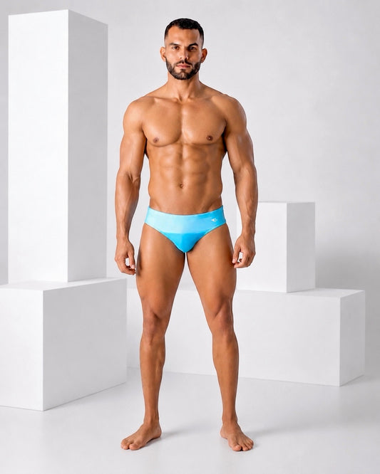 Brief Tricolor Azul Equal Swimwear Equal Swimwear