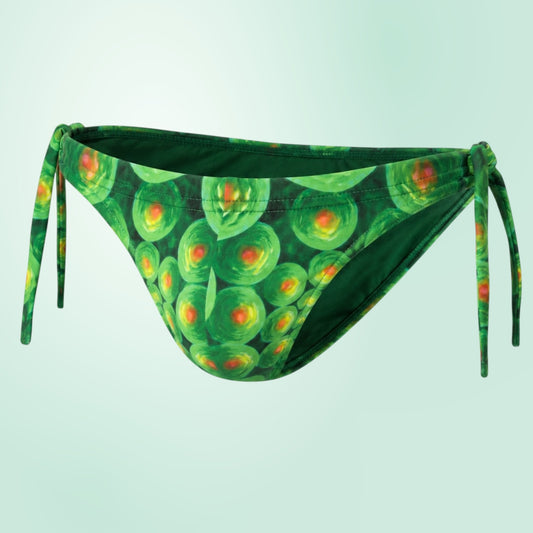Bikini Essence Verde Psique, vista frontal de producto sobre fondo blanco | Equal Swimwear
