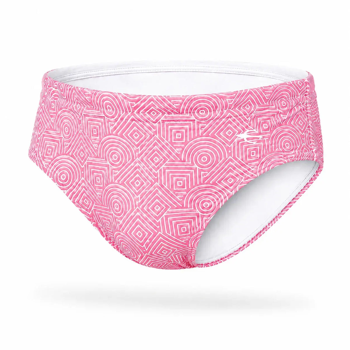 Brief Geométrico Salmón, detalle de tela – EQUAL Swimwear, bañador para hombre