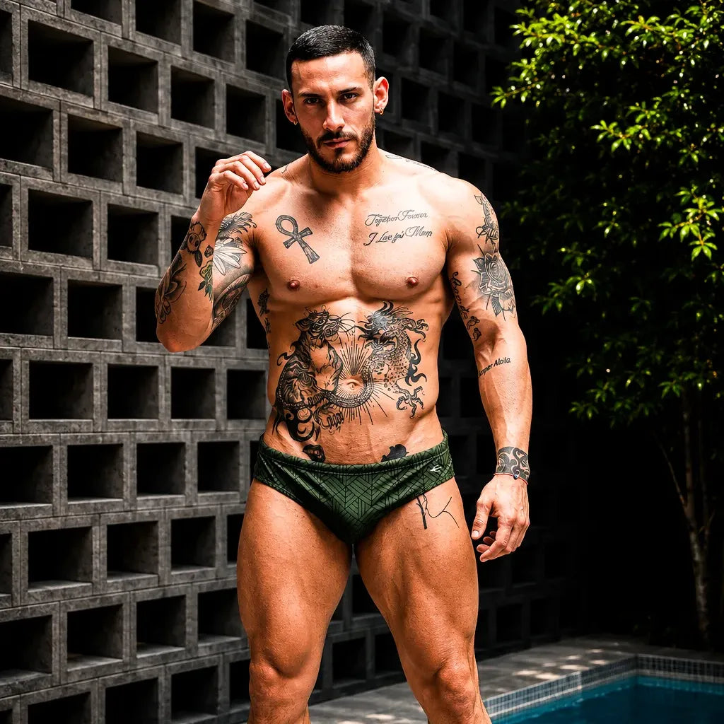Equal Swimwear Brief Geometric