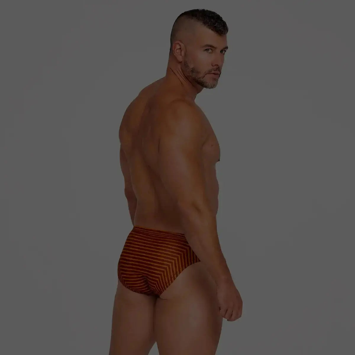 Brief naranja minimalista hombre | Traje de baño premium elegante | Bóxer de natación corte bajo secado rápido Equal