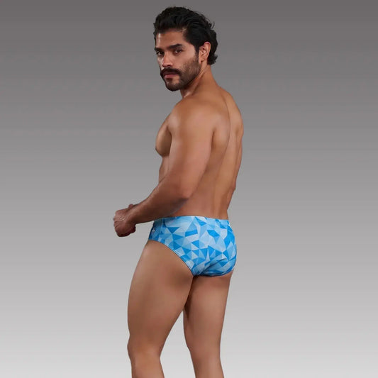 Brief Prisma Azul Claro vista trasera - Equal Swimwear
