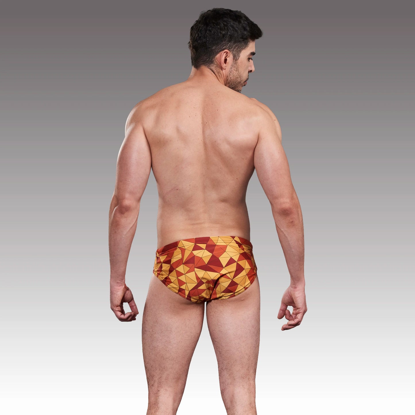 Brief Prisma Naranja vista 2 - Equal Swimwear