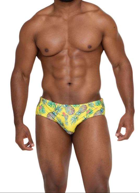 Equal Swimwear Brief Print Pineapples