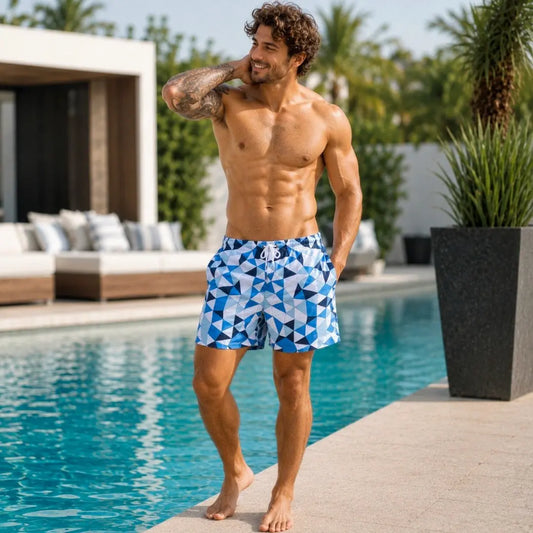 Short Prisma vista frontal – Equal Swimwear, traje de baño para hombre de secado rápido