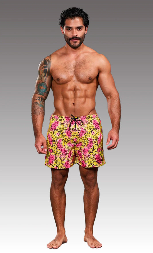 Short Happy detalle del estampado – Equal Swimwear, ropa de playa para hombre, corte cómodo