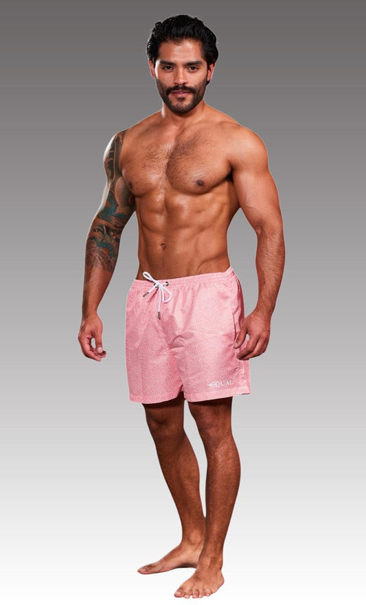 Equal Swimwear Short Geometría Salmón