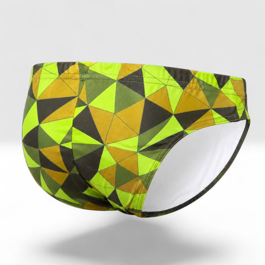 Bikini Prisma Verde para hombre, vista trasera de producto | Equal Swimwear
