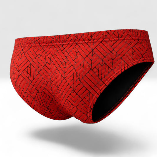 Brief Geométrico Bronce Equal Swimwear Equal Swimwear