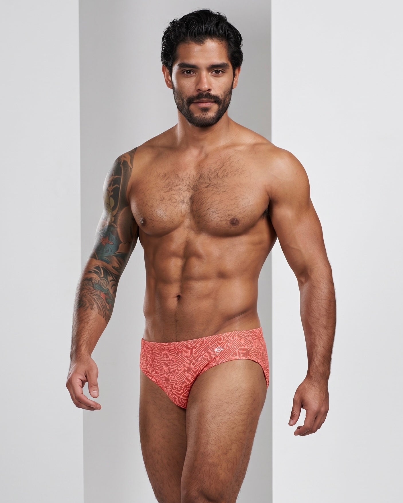 Brief Geométrico Salmón Equal Swimwear Equal Swimwear