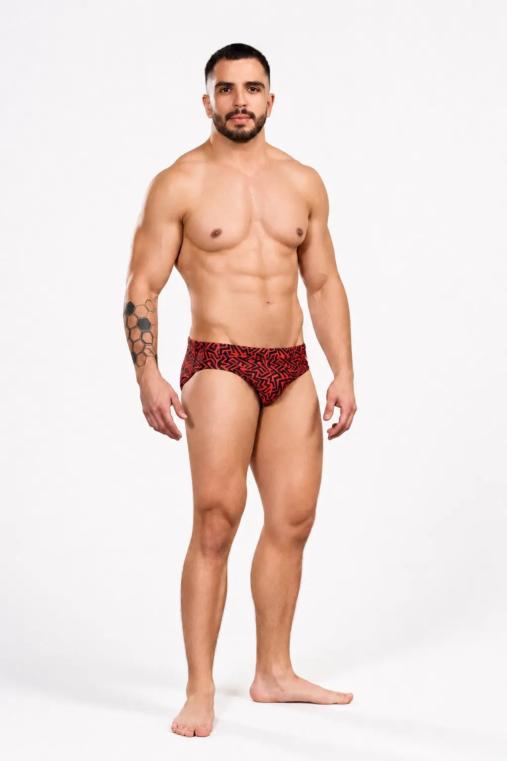 Brief Grecas Rojo Equal Swimwear Equal Swimwear