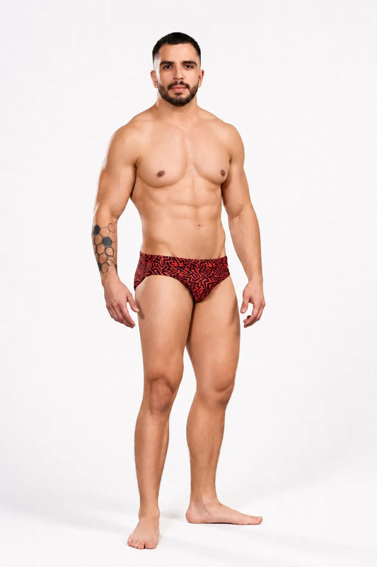 Brief Grecas Rojo EQUAL Swimwear