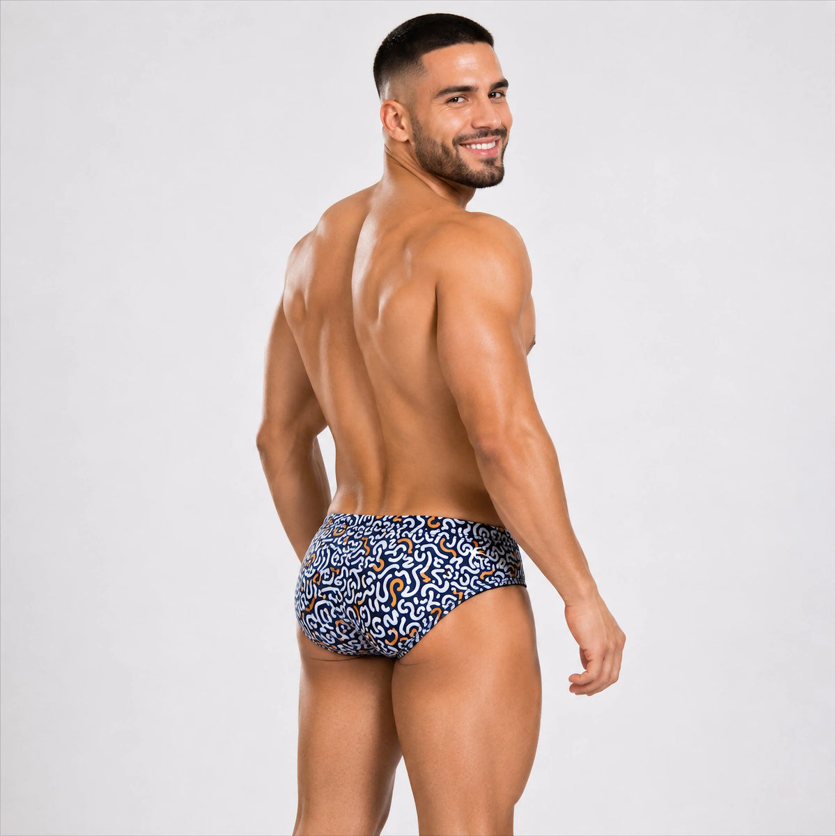 Brief Laberinto hombre, vista trasera – EQUAL Swimwear