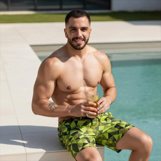 Short Prisma Verde Equal Swimwear - vista lateral