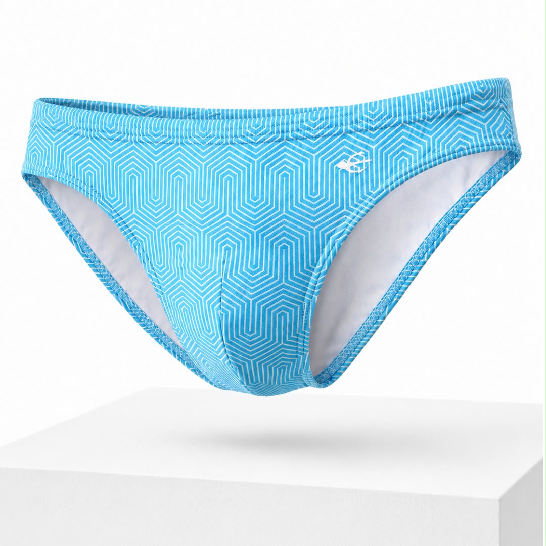 Bikini Fresh Azul para hombre, vista de perfil de producto | Equal Swimwear