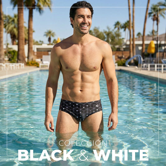 Equal Swimwear Brief Style Negro/Blanco