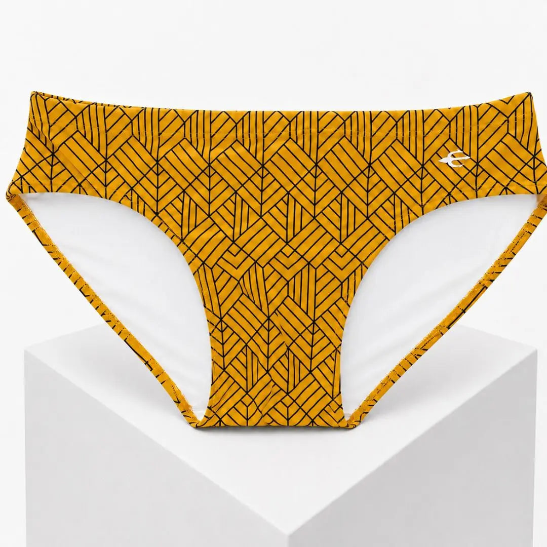 Brief Geométrico Amarillo Equal Swimwear Equal Swimwear