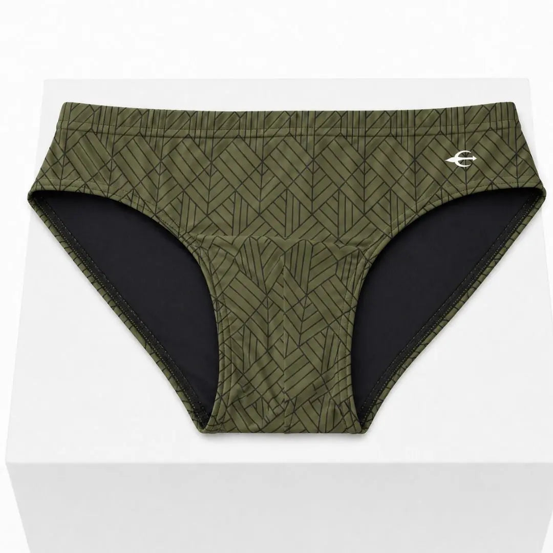 Brief Geométrico Verde Equal Swimwear Equal Swimwear