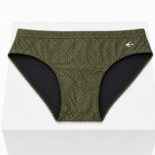 Brief Geométrico Verde Equal Swimwear Equal Swimwear