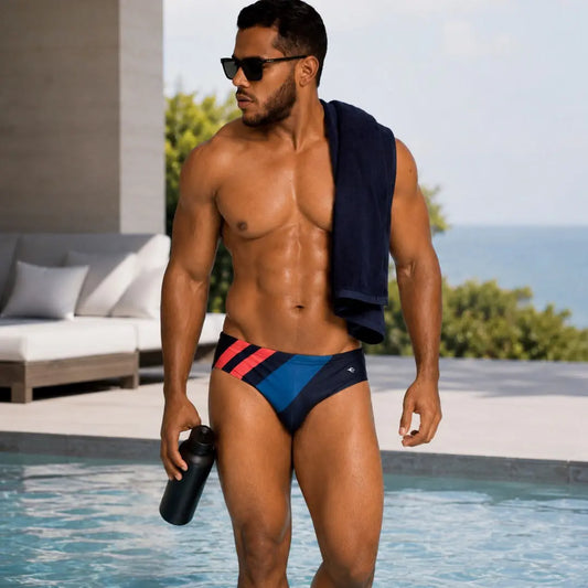 Brief Sport detalle del estampado – Equal Swimwear, ropa de playa para hombre, corte cómodo