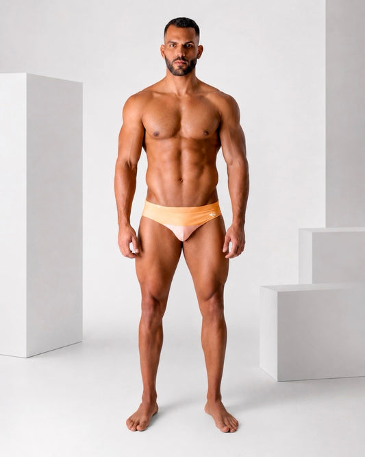 Brief Tricolor Naranja – Equal Swimwear – Diseño Signature Equal Swimwear