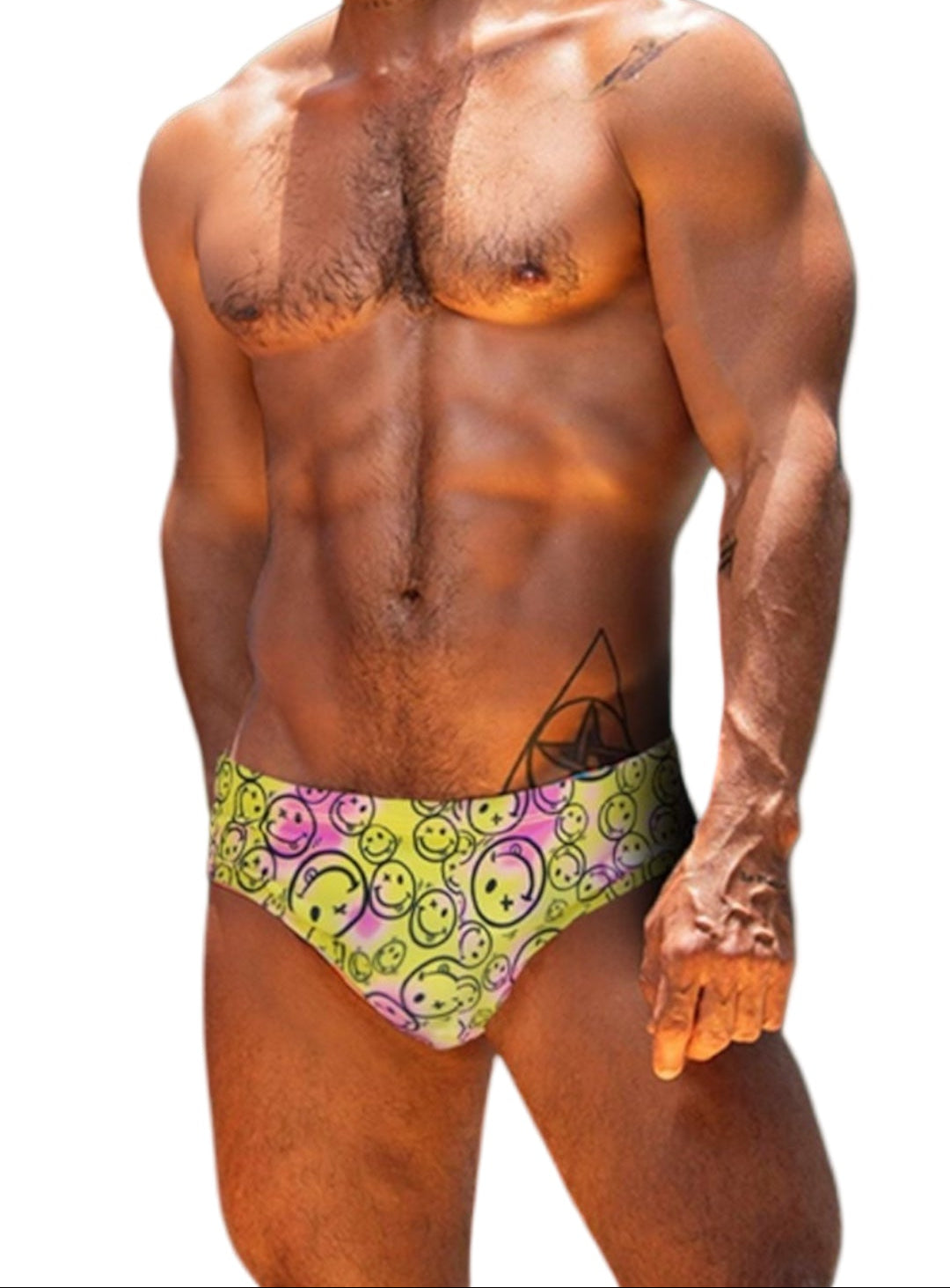 Equal Swimwear Brief Print Happy