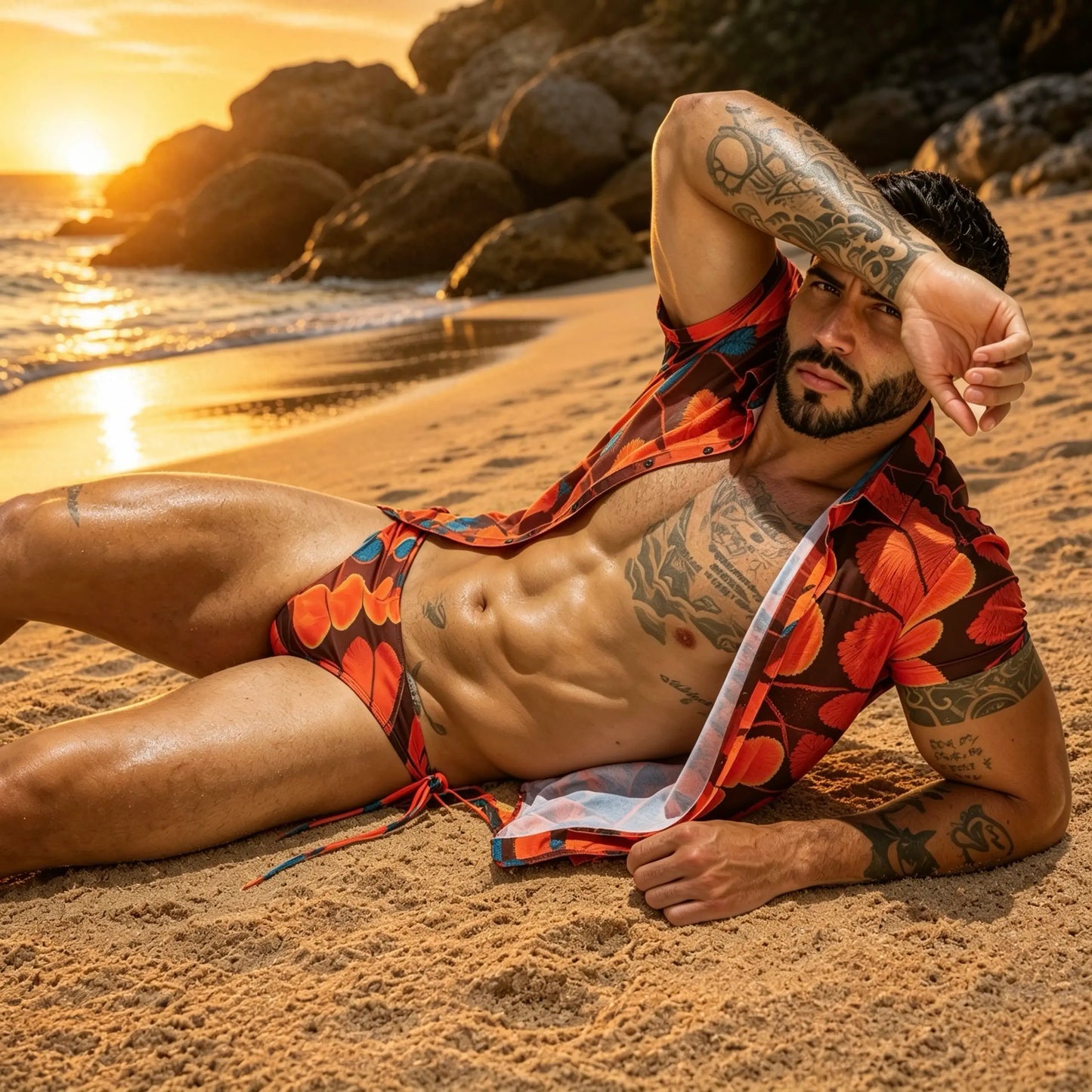 Equal Swimwear Camisa Essence Naranja Solar