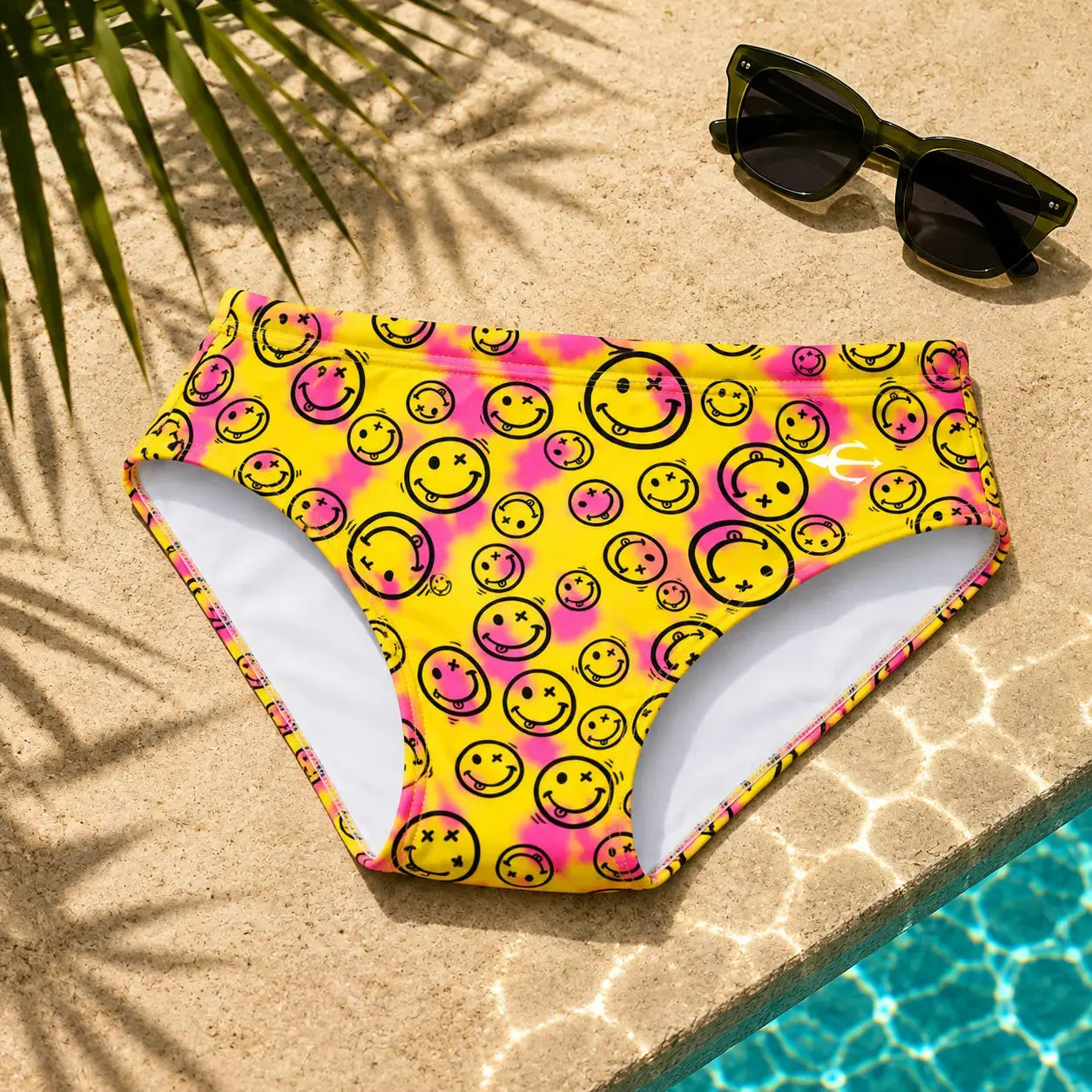 Brief Happy detalle del estampado – Equal Swimwear, ropa de playa para hombre, corte cómodo