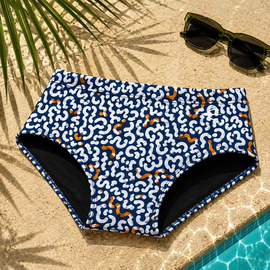 Brief Laberinto detalle del estampado – Equal Swimwear, ropa de playa para hombre, corte cómodo