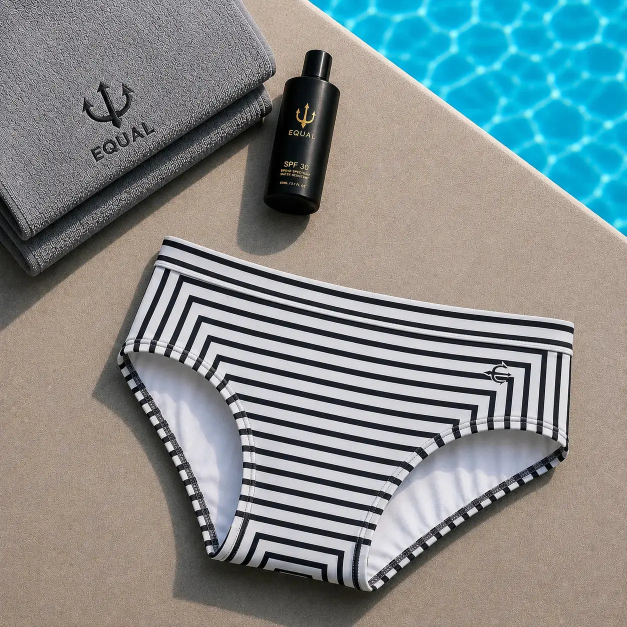 Brief Lines vista de producto – Equal Swimwear, bañador para hombre resistente al cloro