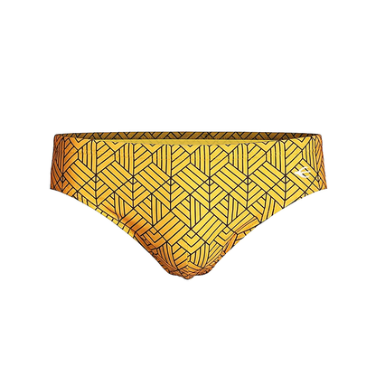 Equal Swimwear Brief Geometría Amarillo