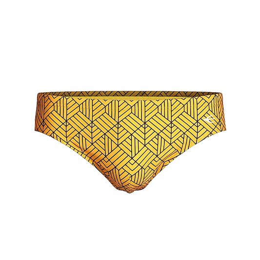 Equal Swimwear Brief Geometry Yellow