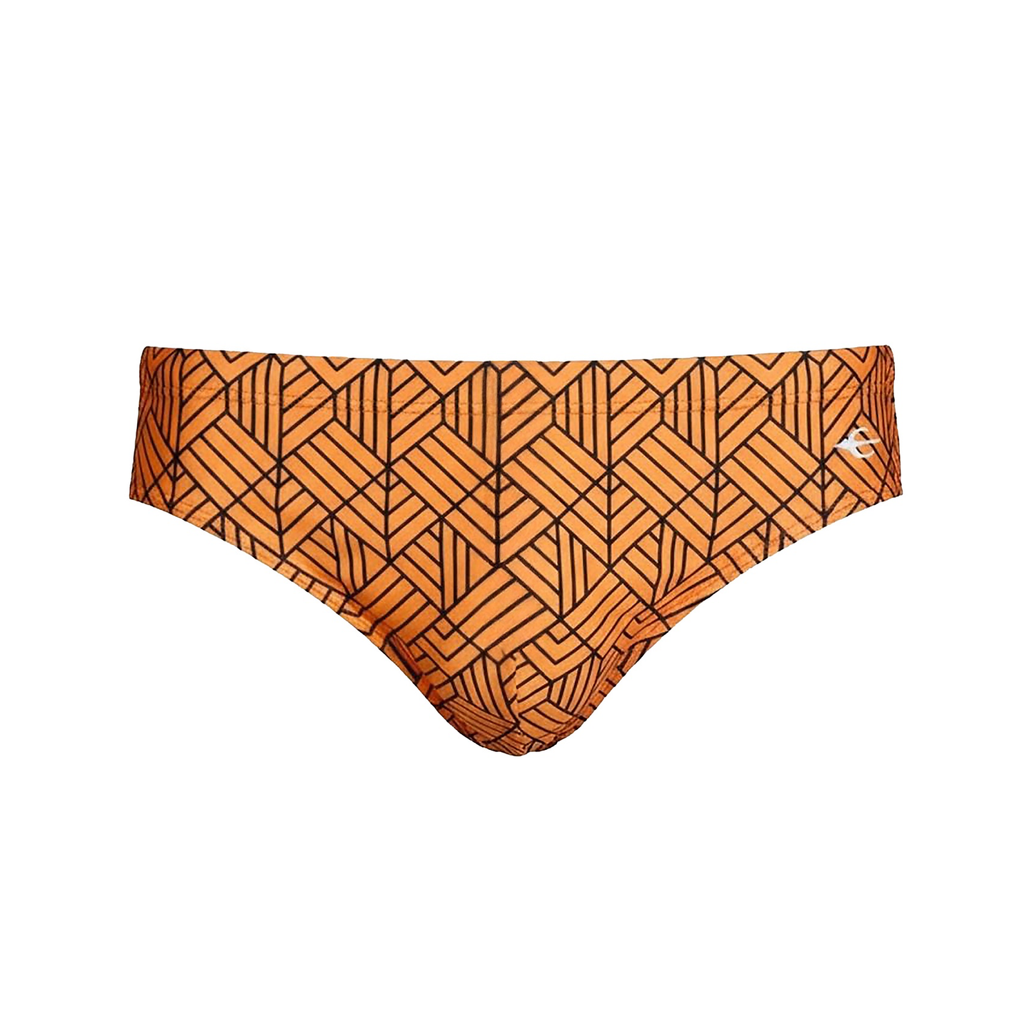 Equal Swimwear Brief Geometría Naranja