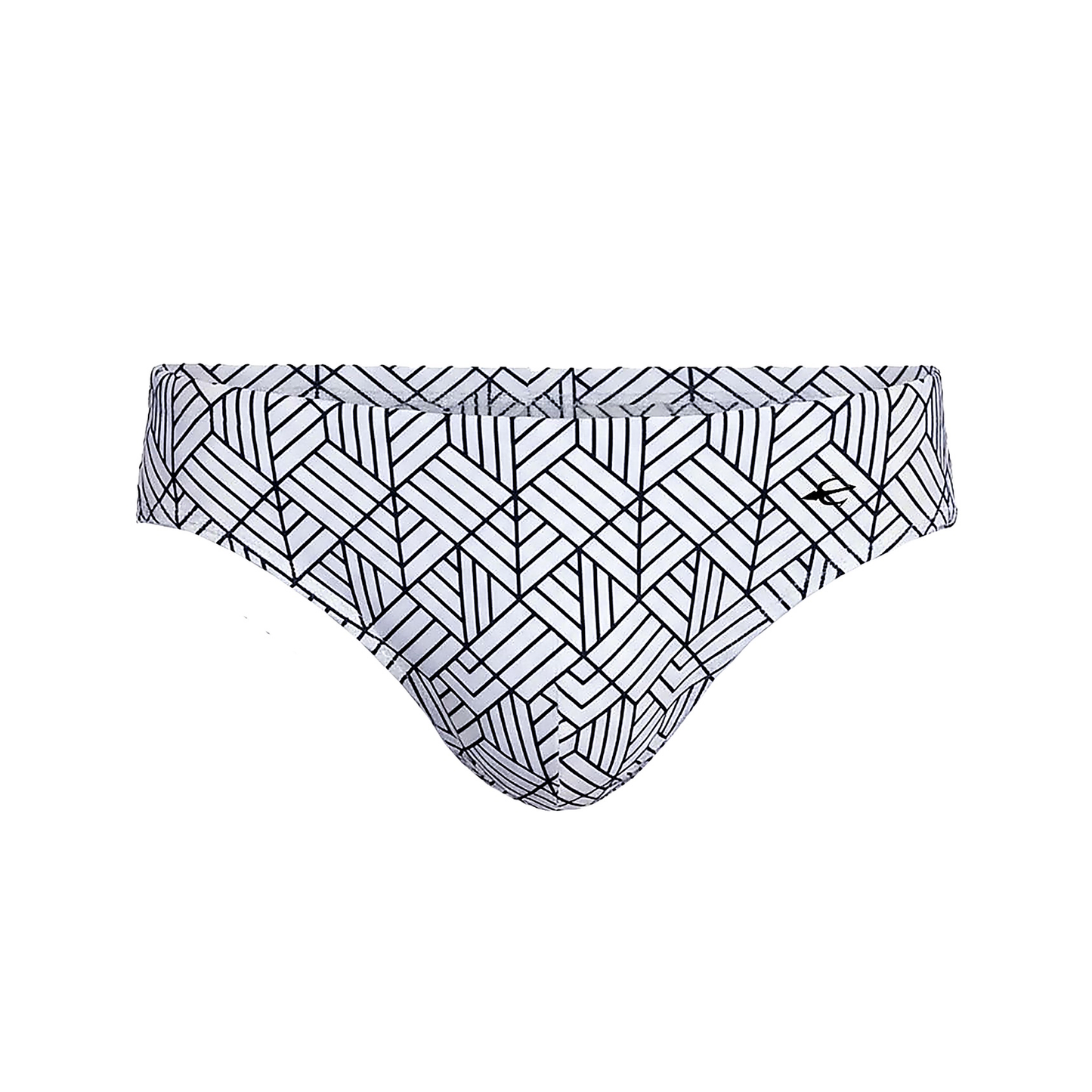 Equal Swimwear Brief Geometría Plateado