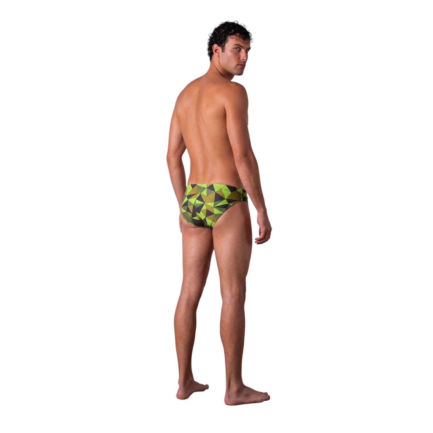 Bikini Prisma Verde para hombre, segunda vista del diseño | Equal Swimwear