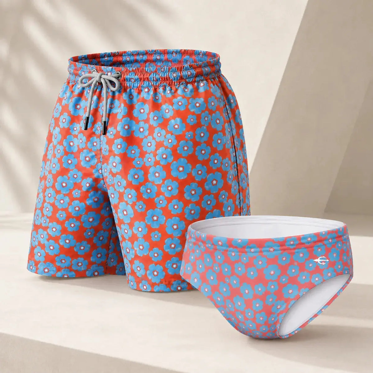 Brief + Short Flowers – EQUAL Swimwear, set de traje de baño para hombre