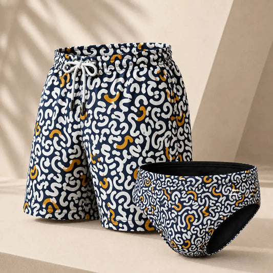 Brief + Short Laberinto – EQUAL Swimwear, set de traje de baño para hombre