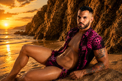 CAMISA + BIKINI ESSENCE  FUCYA CYBER EQUAL SWIMWEAR