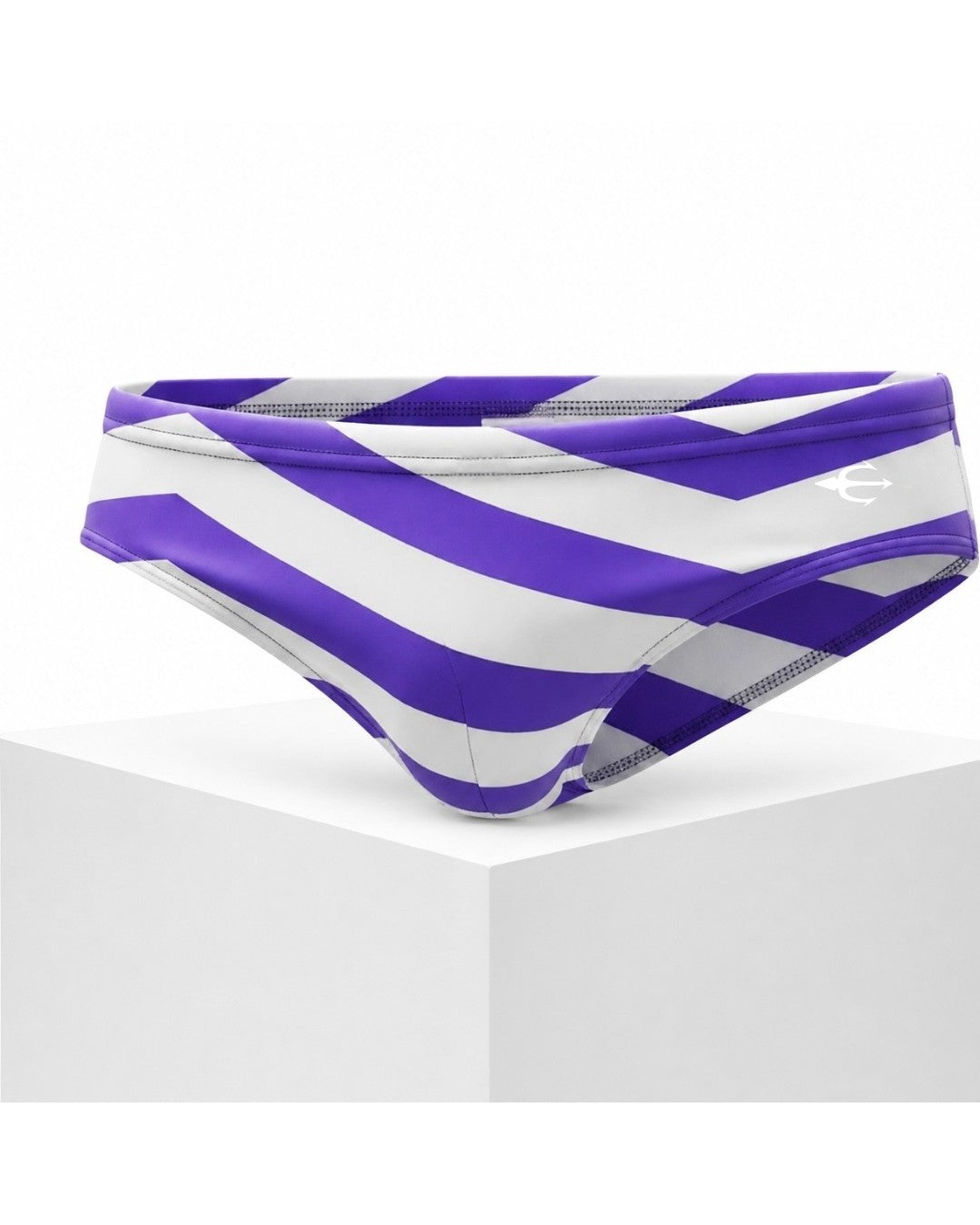 Brief Zig Zag Morado Equal Swimwear — ghost 3/4 frente