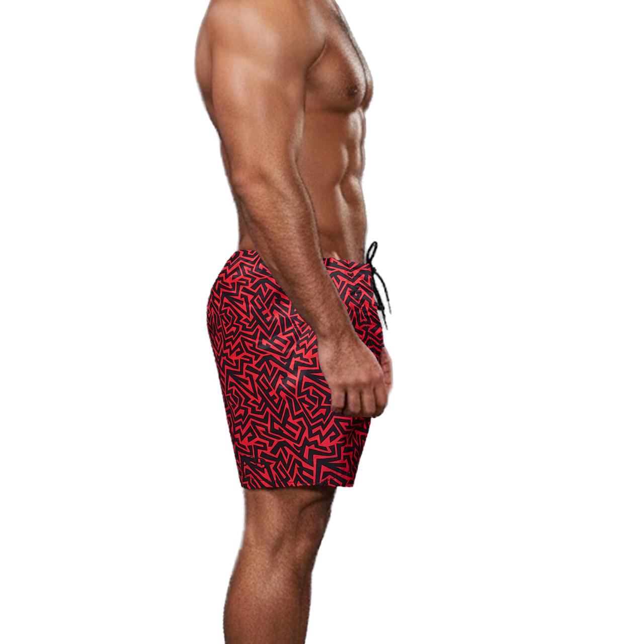 Equal Swimwear Short Grecas Red