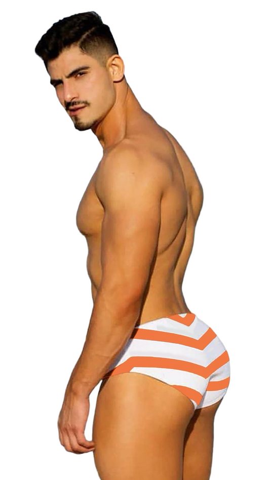 Equal Swimwear Brief Zig Zag Naranja