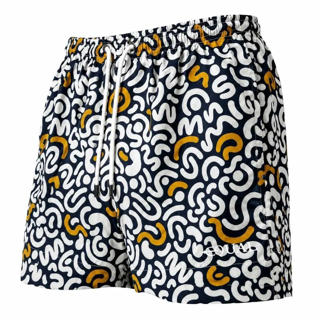 Short Laberinto vista frontal – Equal Swimwear, traje de baño para hombre de secado rápido