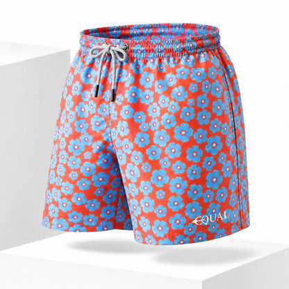 Short Flowers vista frontal – Equal Swimwear, traje de baño para hombre de secado rápido