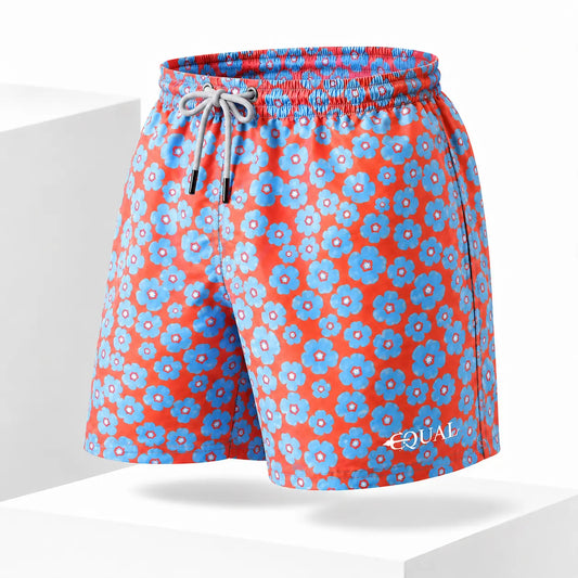Short Flowers vista frontal – Equal Swimwear, traje de baño para hombre de secado rápido