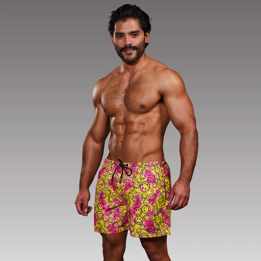 Short Happy hombre, vista lateral con estampado – EQUAL Swimwear