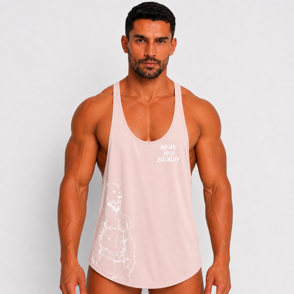 Tank Top Rosa Palo Bear Edición Limitada — Pride EQUAL SWIMWEAR