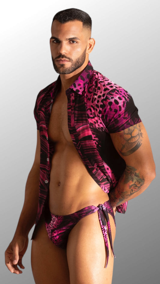 Equal Swimwear Camisa Essence Rosa Pantera