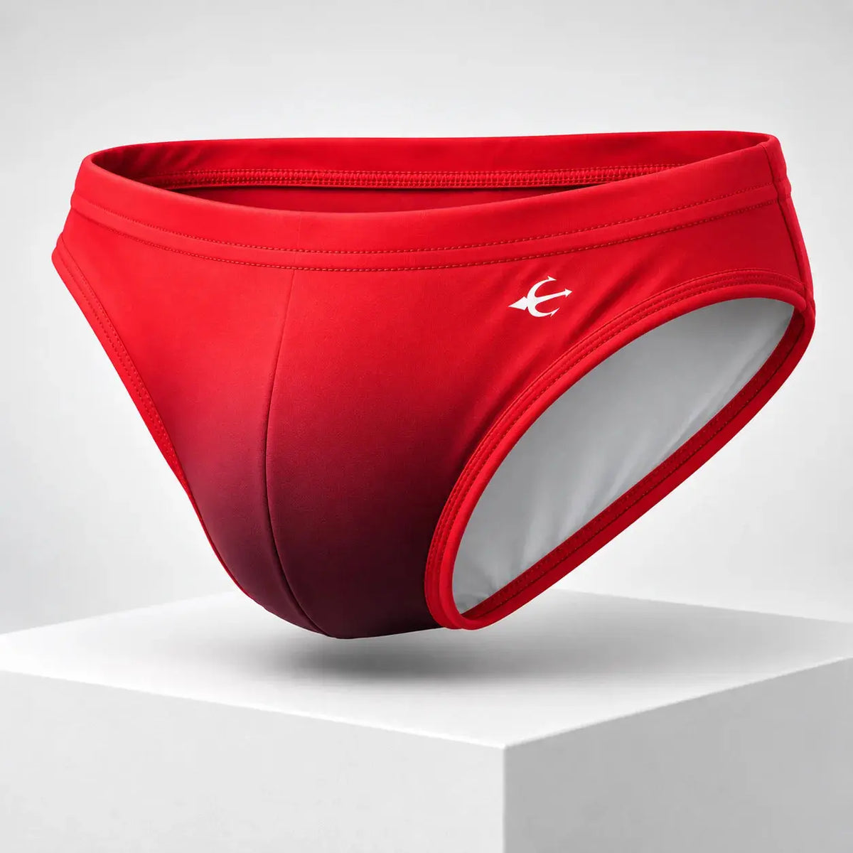 Bikini Colors Rojo, corte moderno y ajustado para hombre, vista frontal – EQUAL Swimwear